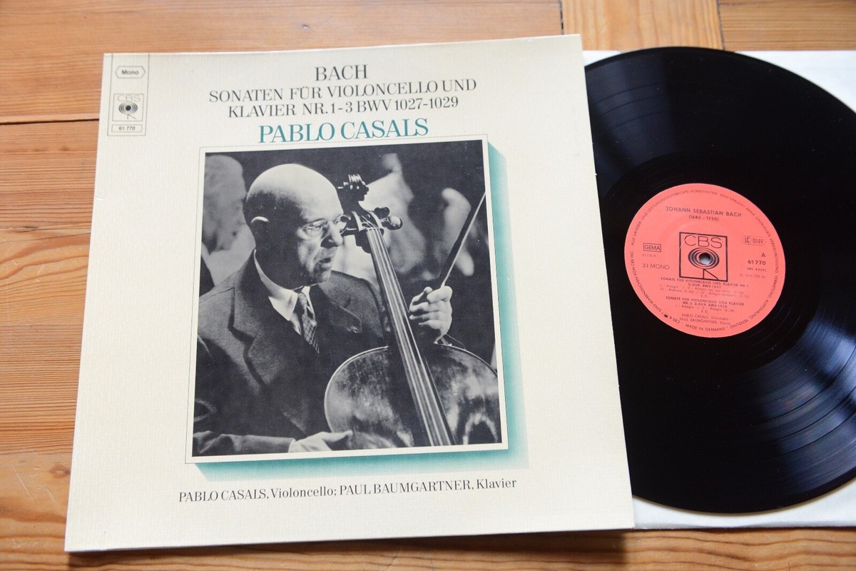 J. B. BACH Cello Sonaten PABLO CASALS Baumgartner LP CBS 61770 | eBay