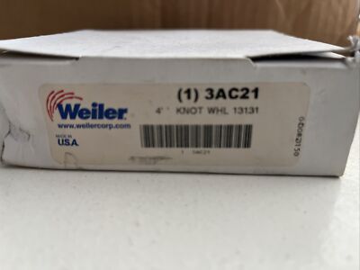 WEILER 13131   4'' CARBON STEEL STRINGER BEAD WIRE WHEEL .020 X 5/8-11