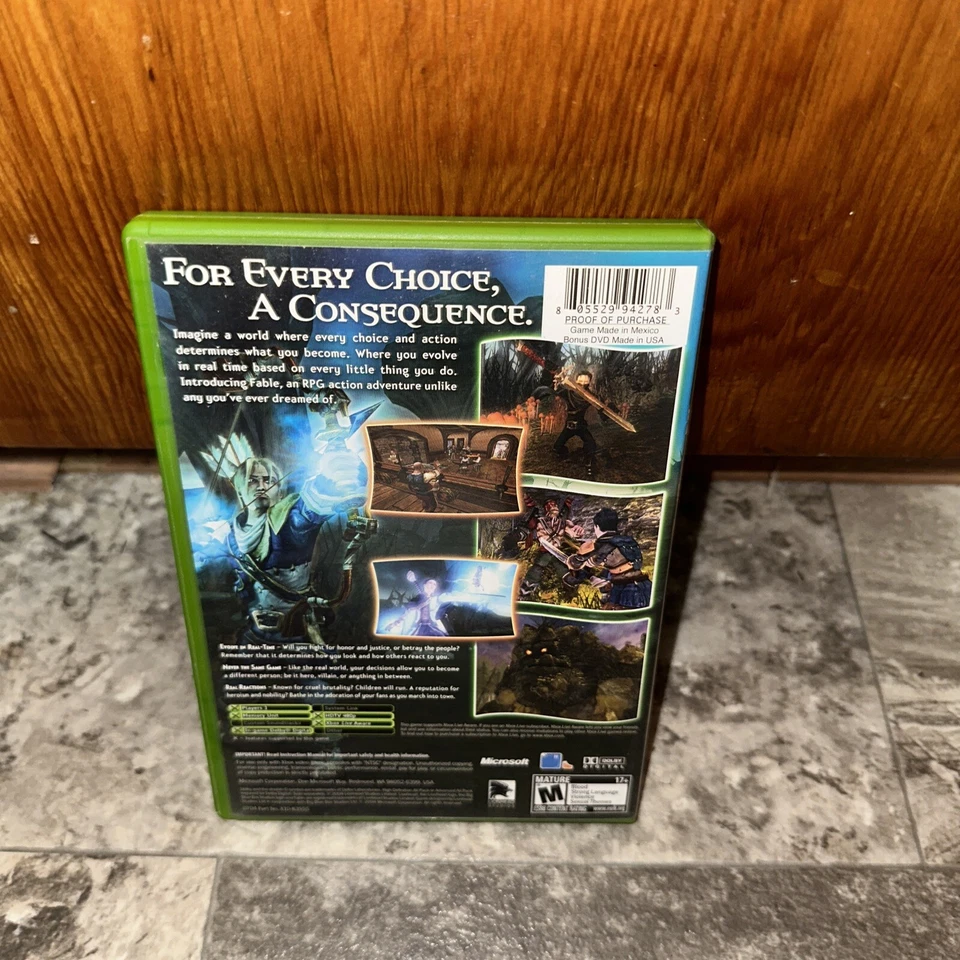 XBOX FABLE Limited Edition Original Game w/ Bonus DVD GREAT CONDITION Fable xbox - Image 2 of 4