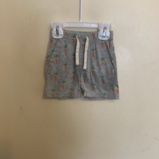 Baby Gap Boy  s 12 -18 Months Gray Printed Shorts With Pockets 100 Cotton
