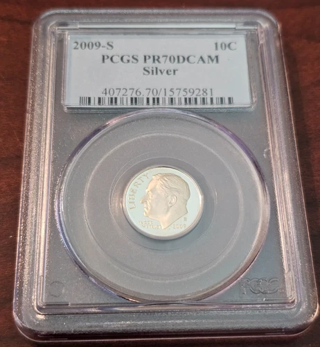 2009-S 10c SILVER PCGS PR70DCAM ROOSEVELT DIME PROOF DEEP CAMEO PR 70 DCAM