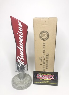 Budweiser Bowtie Logo Beer Tap Handle 8.5  Tall - Brand New In Box!
