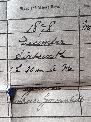 1879 birth certificate from Glasgow Tailor, Edgar, - Picture 5 of 6