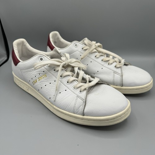 adidas Originals Stan Smith Lux CQ2195 Off White/Cream White/Burgandy Men US 11
