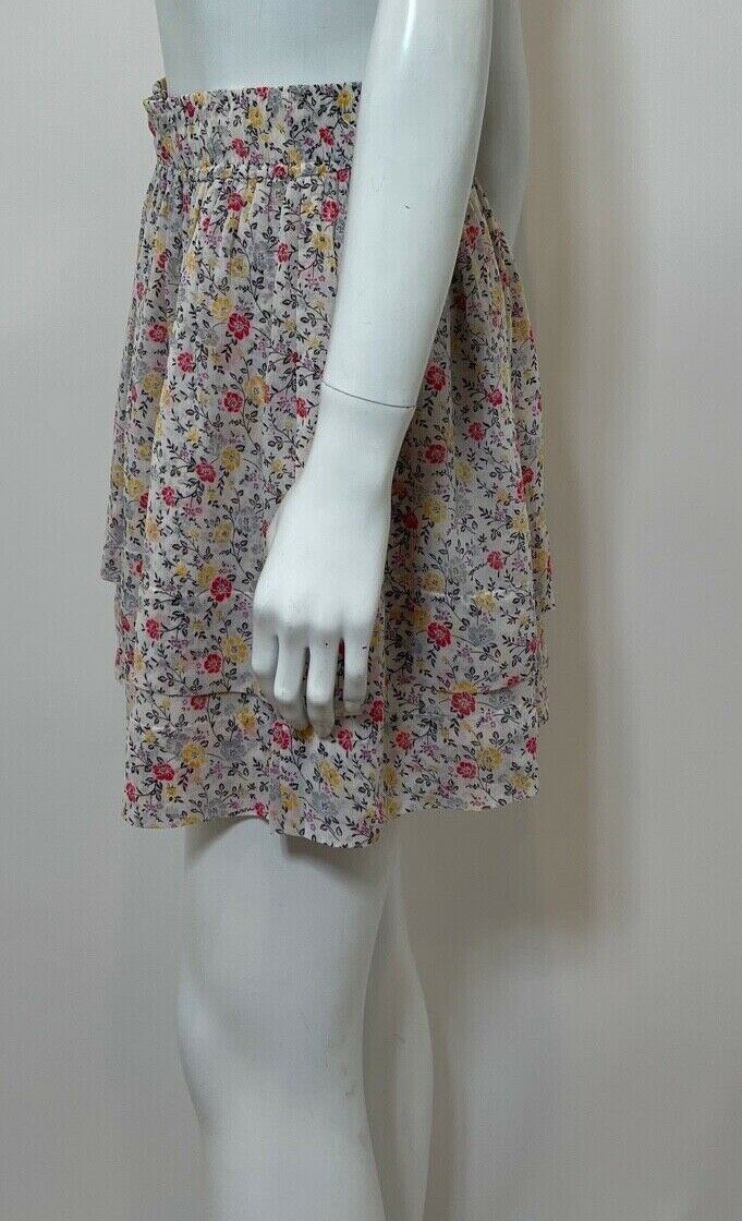 Ganni Layered Floral Print Georgette Mini Skirt i… - image 4