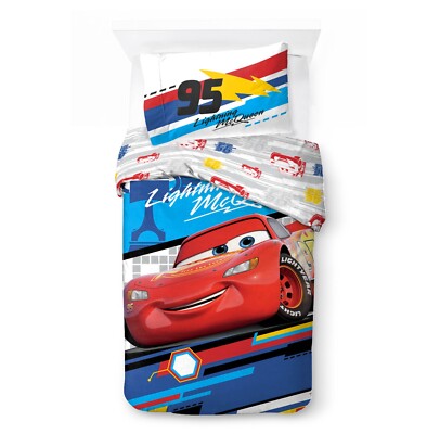 Disney Cars Lightning McQueen Single Duvet Cover Set Reversible