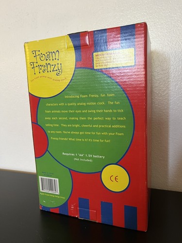 Foam Frenzy Bear Retro Toy Clock - Picture 4 of 7