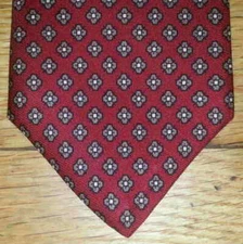 Mark Shale Tie Silk Geometric Diamond Pattern Red Gray Black NIB t4262 