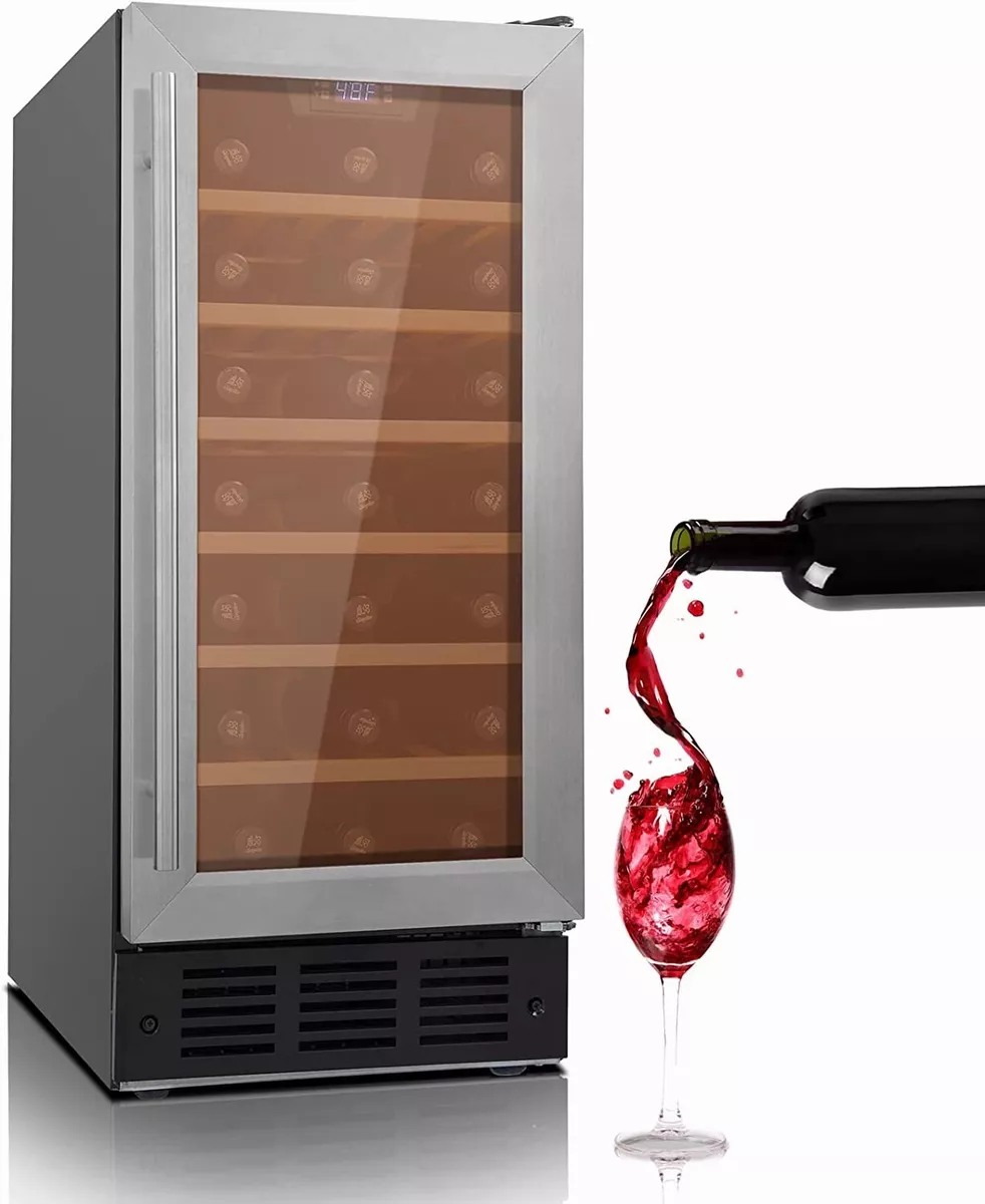 SMAD Wine Cooler Under Counter Beer Wine Chiller Fridge 15 inch 31