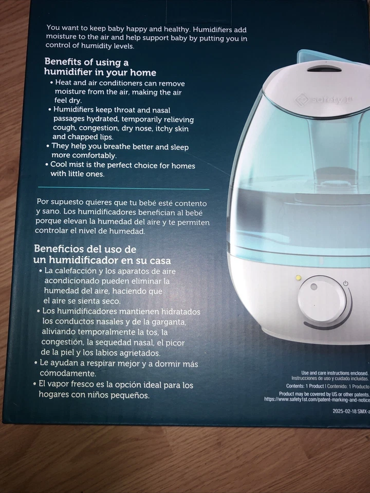 Humidificador de niebla fría Safety 1st Filter Free, azul Foto 3 de 4