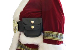 REINDEER BUTTON POUCH W/ MAGNETIC CATCH FITS 4" BELT-BIZ. CARDS, KEYS, MONEY,