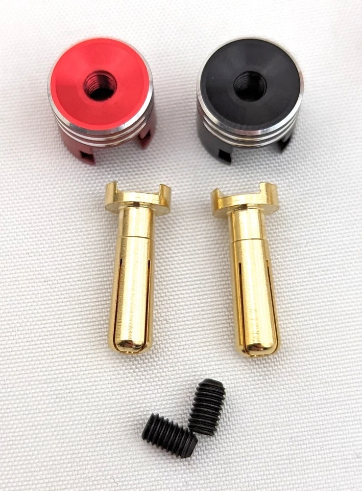 RC Battery Bullet Connectors 4mm 5mm 4/5mm Grips Lipo Heatsink Car Truck ESC - Image 3 of 4