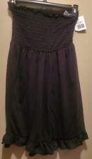 New Style Youth Black Romper; Gathered Stretch Upper; Size Medium