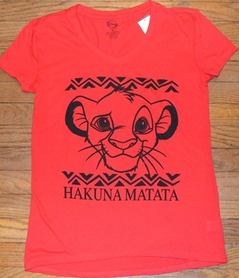 Lion King Hakuna Matata Light Weight Short Sleeve Top Licensed Disney TShirt Tee