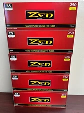 Zen RED 100 mm FULL Flavor Cigarette Tubes Regular 5 Boxes~Ships In Box