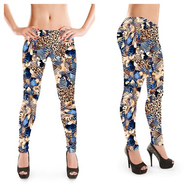 Leggings geometrisch abstrakt Leopard Tierhautmuster Modetrend Alternative