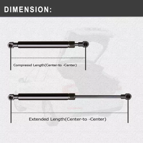 2X Universal 18" Gas Spring Shocks Lift Support For Windows Truck Box Lid 13Lbs - Picture 3 of 8