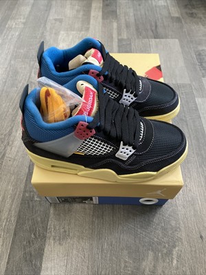 Nike Air Jordan 4 IV Retro Union Black \u0026#034;Off-Noir\u0026#034; Size 4.5 Brand  New | eBay