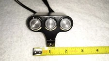 7/8" Motorcycle Handlebar 3 Button Switches Halo LED Multi Function N.O. / NC. 