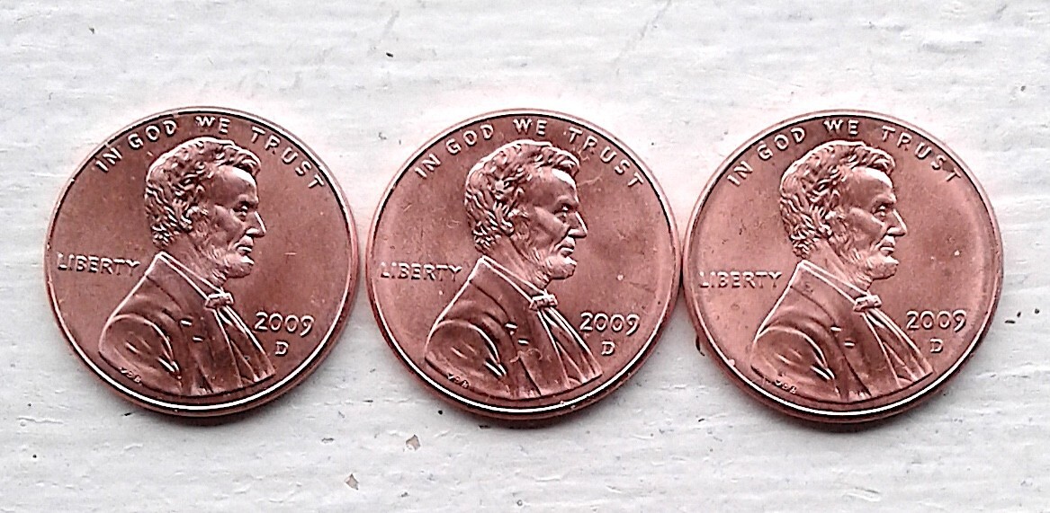 2009-D- LINCOLN BICENTENNIAL VDB (3) COINS 