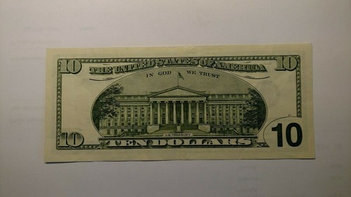 2001 $10.00 US FEDERAL RESERVE NOTE Circulated Take a look at the Serial #. - Picture 2 of 4