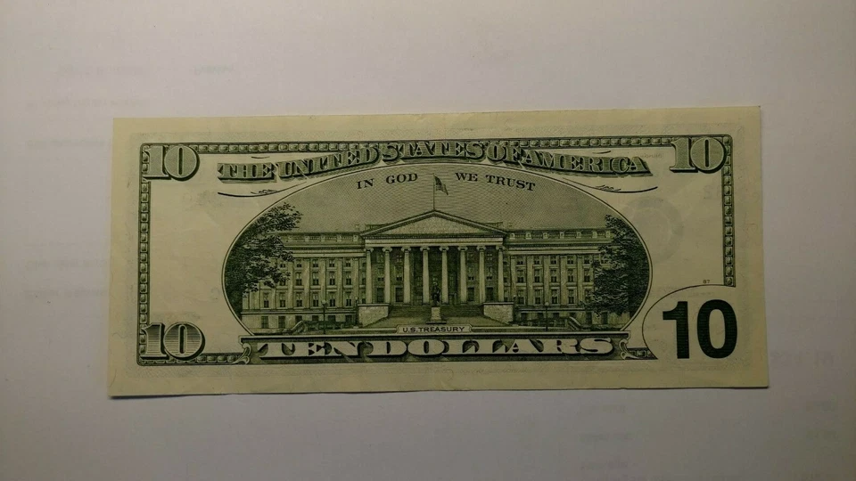  2001 $10.00 US FEDERAL RESERVE NOTE Circulated Take a look at the Serial #. - Image 2 of 4