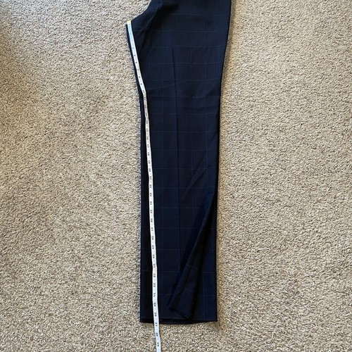 Pantaloni eleganti Lands' End uomo sartoriali in lana senza orli taglia 35 - Foto 9 di 10