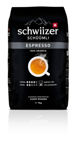 Schwiizer Schüümli Espresso Ganze Kaffeebohnen 1Kg - Intensität 4/5 - Utz-Zertif - Bild 1 von 5