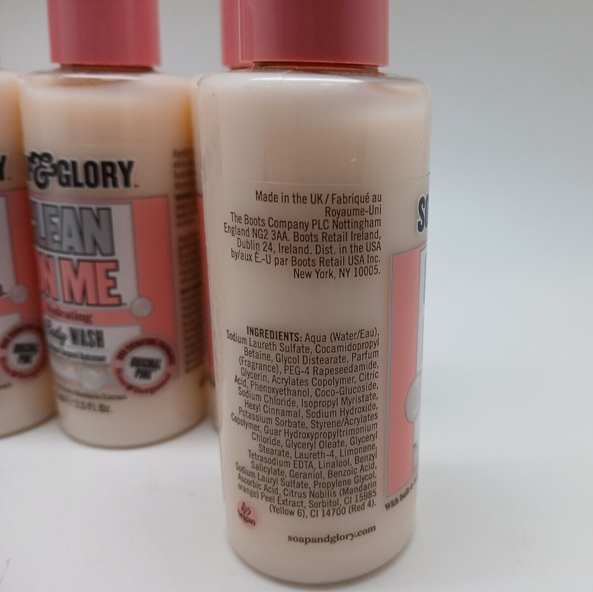 Soap & Glory Clean On Me Body Wash 2.5 oz Each (6-Pack) - Original Pink Scent