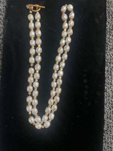 Anne Klein Simulated Pearl Strand Necklace 36"