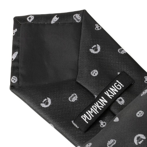 Disney Nightmare Before Christmas Black Gray Men's Tie - 100% Polyester - Picture 7 of 7