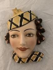 Kleine Goebel handbemalte Wandmaske Art Deco 30er Jahre Harriman Judd Sammlung?
