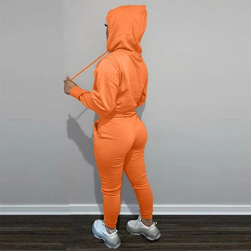 Ladies Jogger Set Long Sleeve Two Piece Outfit Women Loose Fit Jogging - Picture 105 of 141