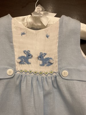 baby boy smocked bubble
