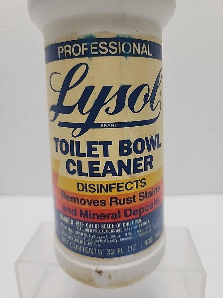 Limpiador profesional de inodoros Lysol 32 oz ¿descontinuado años 90? Botella llena Foto 2 de 4