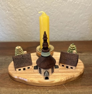 Candle Holder Echte Erzgebirgische Handarbeit Christmas Town Germany