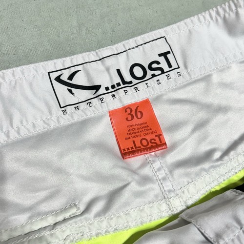 Lost Enterprises Neon Retro Board Shorts / Swim Trunks - Men’s 36 Surf Y2K Skate - Picture 3 of 7