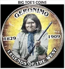2018-D,  GERONIMO STICKER COIN, KENNEDY HALF DOLLAR, VERY BEAUTIFUL COIN