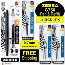 Zebra G750 Gel Retractable Pen 49811 with Refills 88112, FREE Shipping