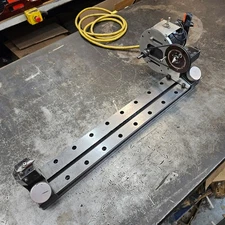 Harig Lectric Centers 7x15" Cap 2-Speed Motorized Grinding Fixture 20" Long Bed