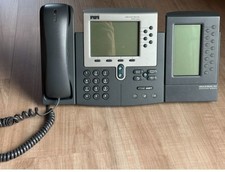 Cisco 7960 IP Phone with 7914 Expansion Module and Stand - Used, but clean
