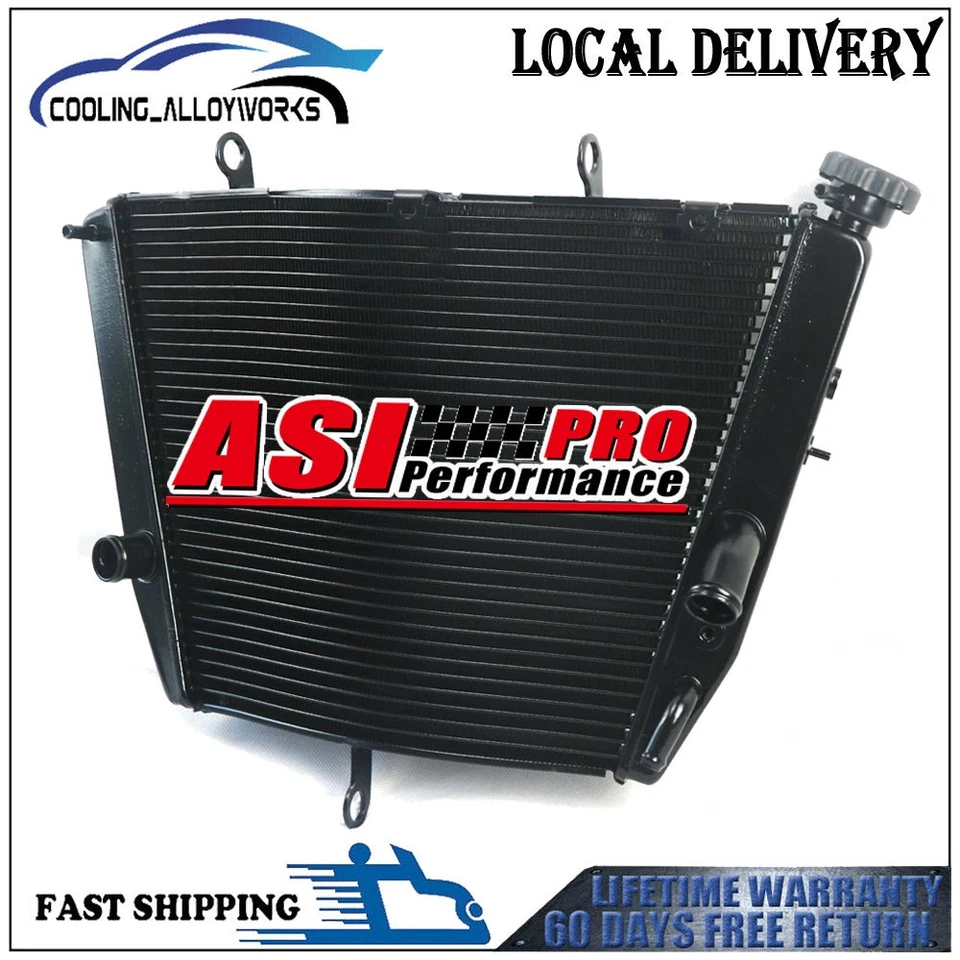 1 Row Aluminum Racing Radiator For 2006-2009 06 07 08 09 Suzuki GSXR600 GSXR750 - Image 3 of 4