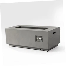 42-Inch Propane Fire Pit Table, 50,000 BTU with Glass Wind Guard,