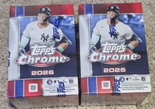 MLB Topps 2026 Chrome Baseball Trading Card Blaster Box LOT OF 2 IN HAND