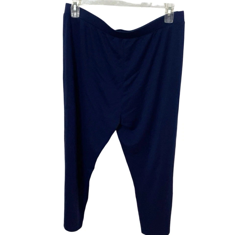 Pantalones cortos para mujer Erin London talla XL cintura elástica cordón capris azul marino Foto 2 de 4