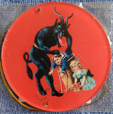 "Krampus with kids" acrylic Christmas ornament new 