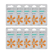 Power One Size 13 - MERCURY FREE - PR48 P13 Hearing Aid Batteries (60 Pack)