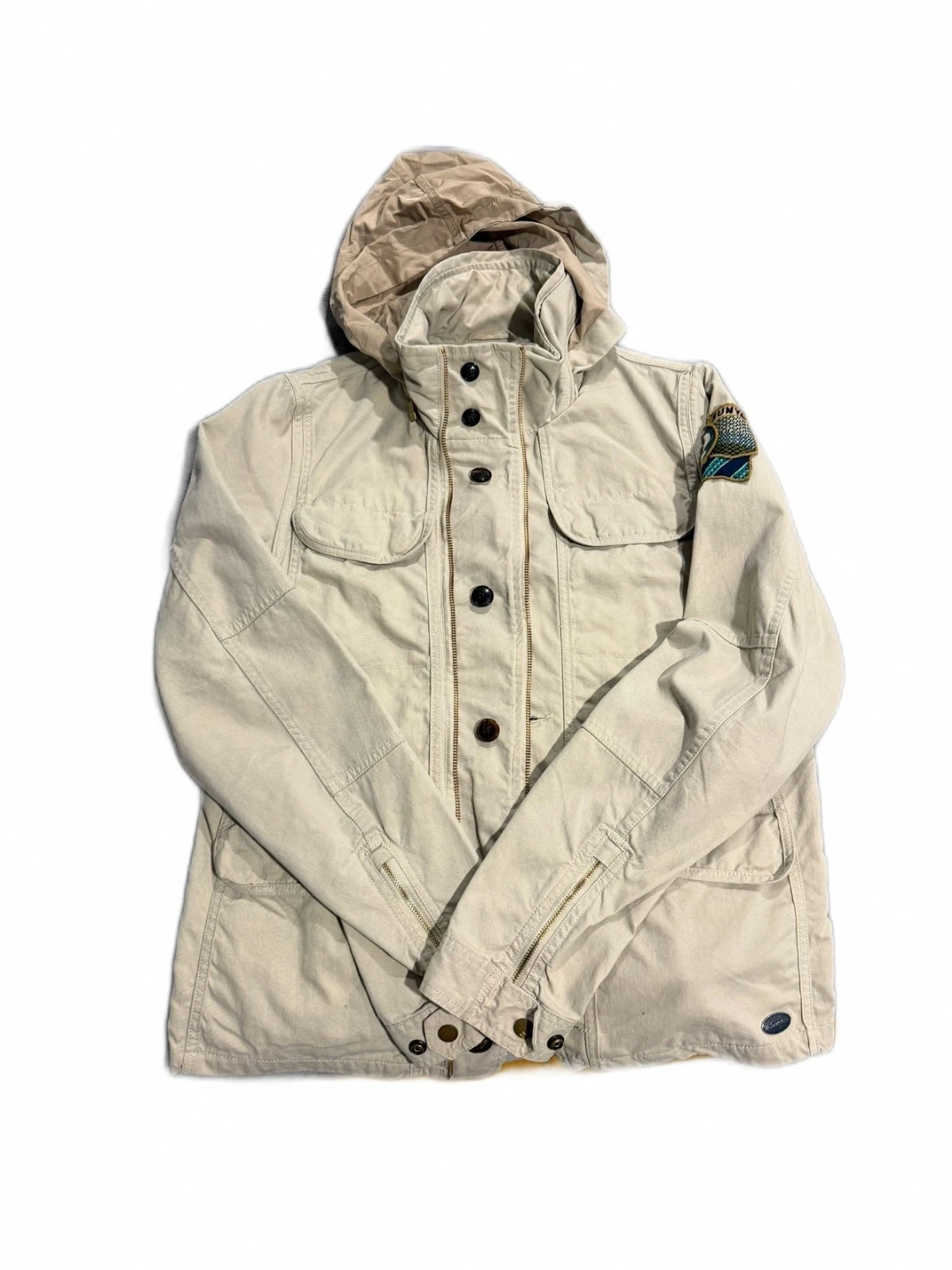 Scotch & Soda Amsterdam Couture Field Jacket Men S Beige Packaway Hood 130653 - product detail image 1
