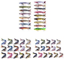 Multiple Section Artificial Fishing Baits Jointed Swimbait Crankbait Fishhooks