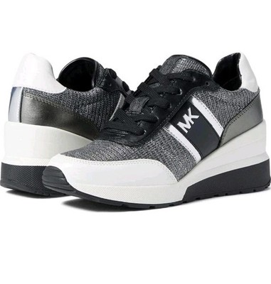Michael Kors Mabel Sneakers Mesh Trainer Anthracite MK Size 10